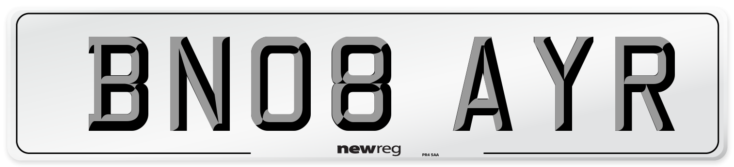 BN08 AYR Number Plate from New Reg